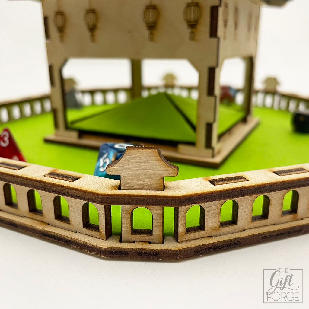 Pagoda kockatorony-tálca