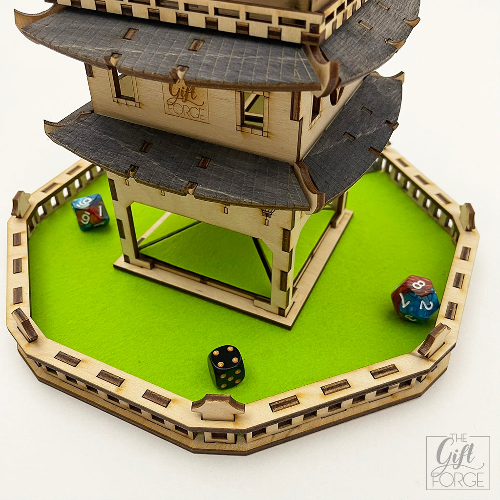 Pagoda kockatorony-tálca