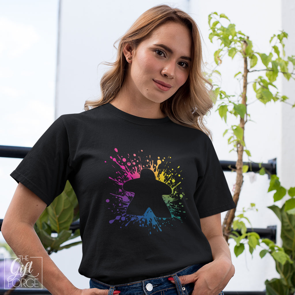 Többszínű meeple póló