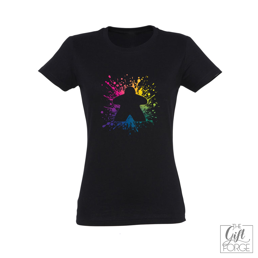 Többszínű meeple póló