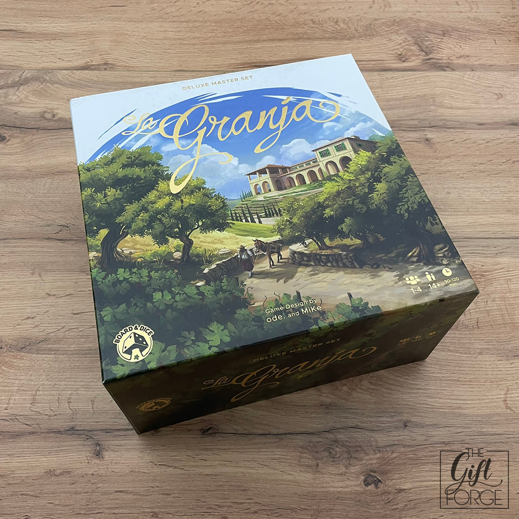 La Granja: Deluxe Master Set + Donkey + társasjáték rendező + kártyavédő (műhelyvásár)